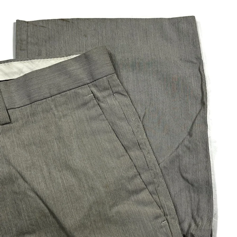 J‎ Crew Striped Chino Pants Mens 33 x 32 Straight Cotton Gray